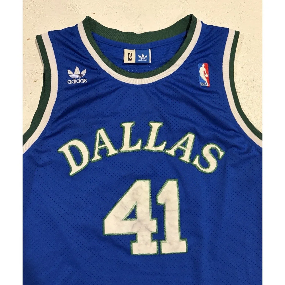 Adidas Dallas Mavericks Dirk Nowitzki Hardwood‎ Classics Jersey 2000-2001 Size S